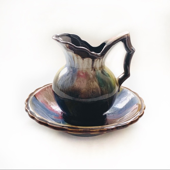 Vintage Japan Ceramic Creamer/Pitcher & Saucer Set - Picture 2 of 13